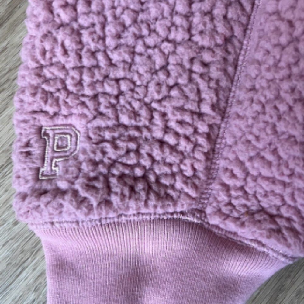 Victoria's Secret Pink Oversized Sherpa Pullover Crewneck Sweatshirt - Picture 4 of 7